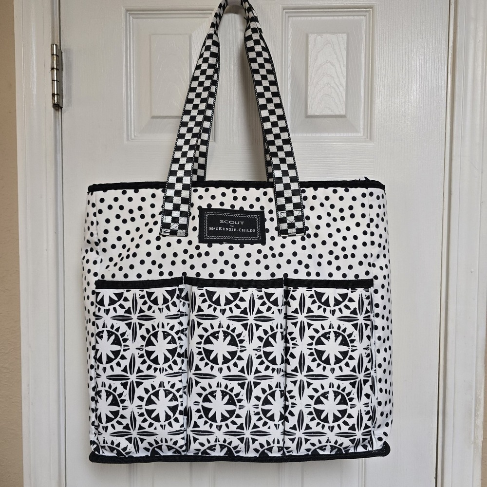 MacKenzie-Childs Scout For Mackenzie-Child's Large Tote Cooler Bag Black/white‎